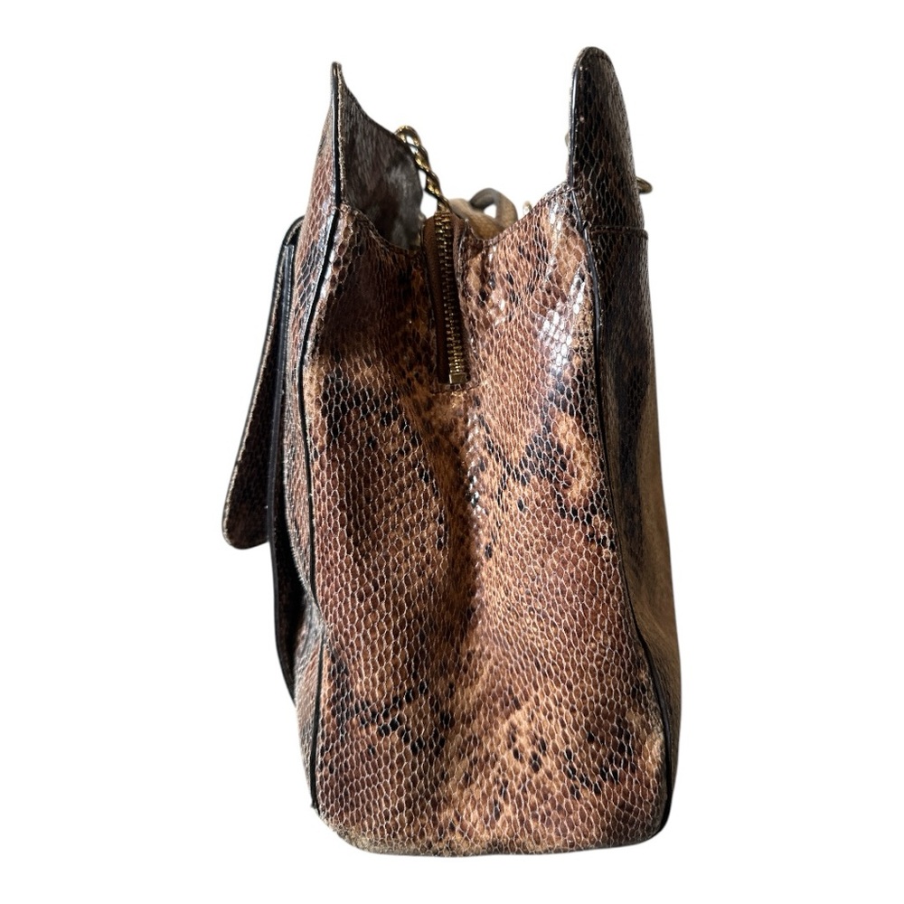 Kate Spade Brown Tote with Textured Finish and Chain Straps - Picture 8 of 11